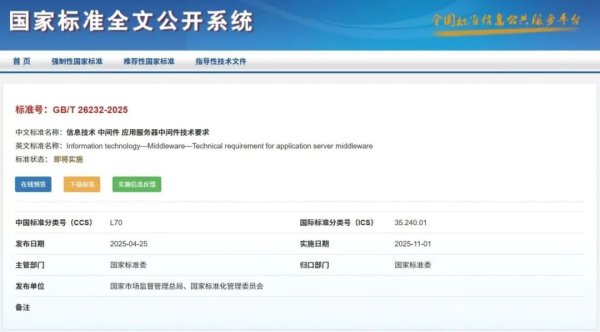 股票配资博客 中创股份领衔中间件国标体系再升级——牵头编制应用服务器中间件、消息中间件两项标准